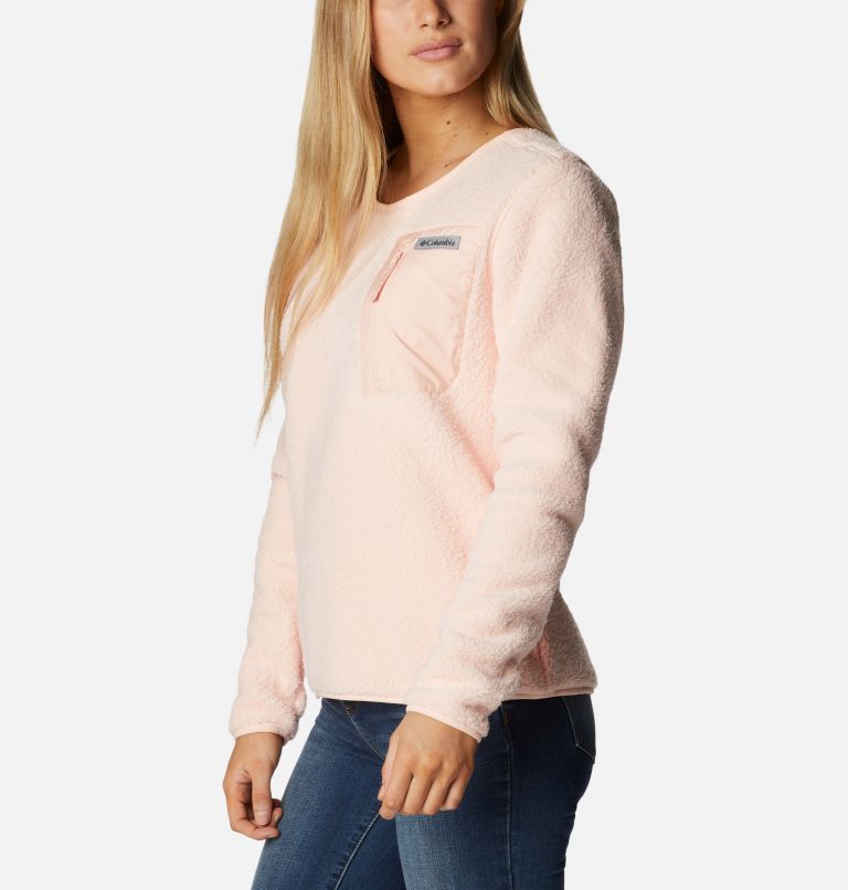 Thumbnail: Women's West Bend Sherpa Crewneck Pullover, Color: Peach Blossom, image 5