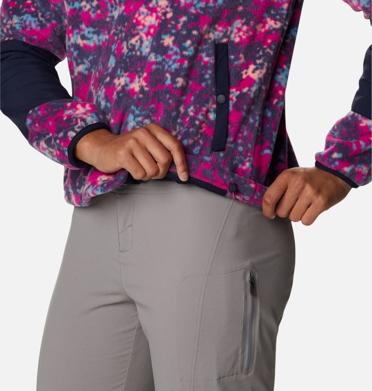 Women's Benton Springs Crop Pullover, Color: Wild Fuchsia Dotty Disguise, Dk Noctrnl
