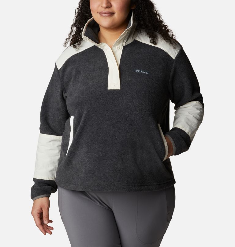 Chandail court Benton Springs pour femme - Grandes tailles, Color: Charcoal Heather, Chalk, image 1