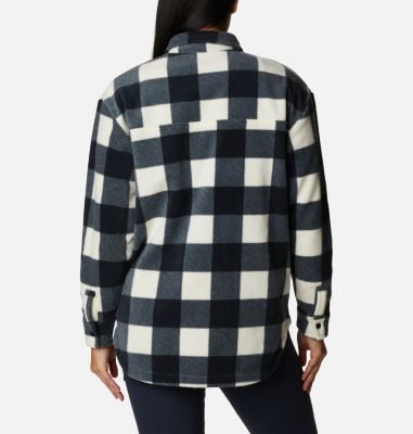 sherpa lined flannel boyfriend jacket