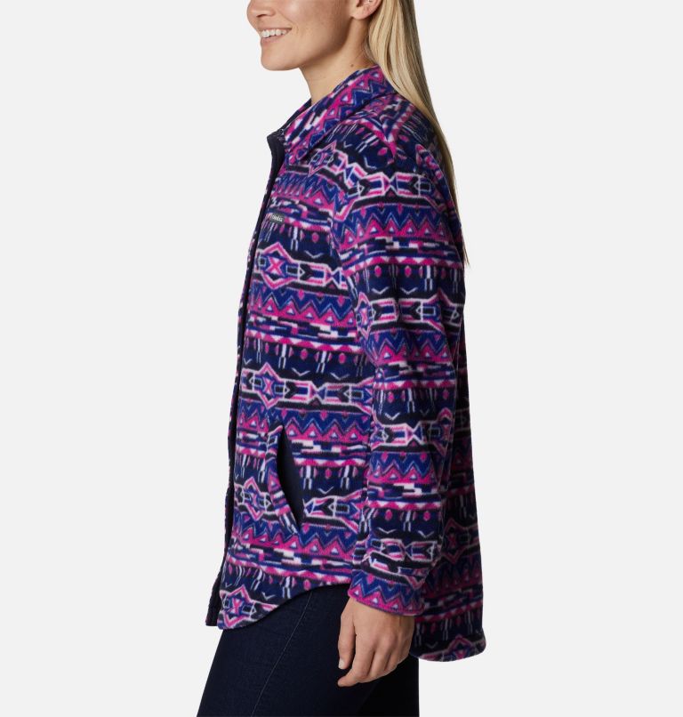 Women's Benton Springs Shirt Jacket, Color: Dark Sapphire 80s Stripe Print, image 3