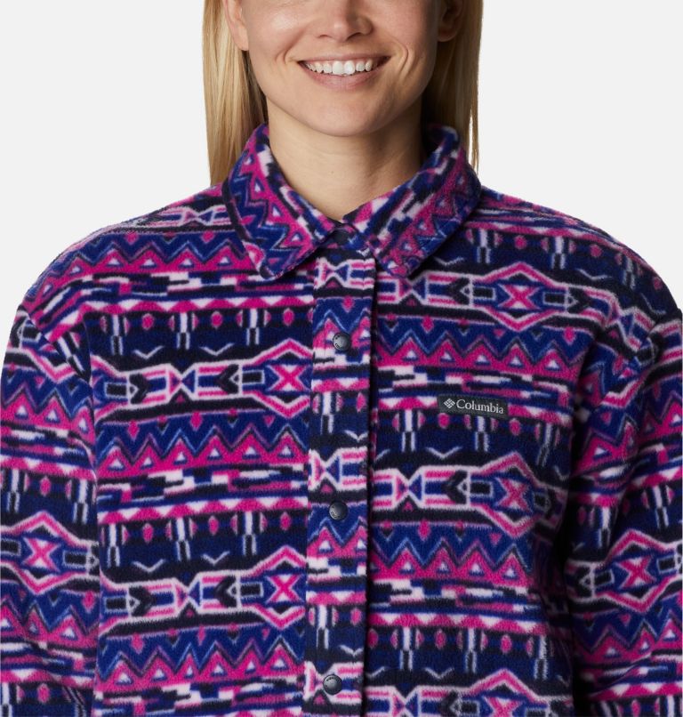 Benton Springs Shirt Jacket | 432 | XS, Color: Dark Sapphire 80s Stripe Print, image 4