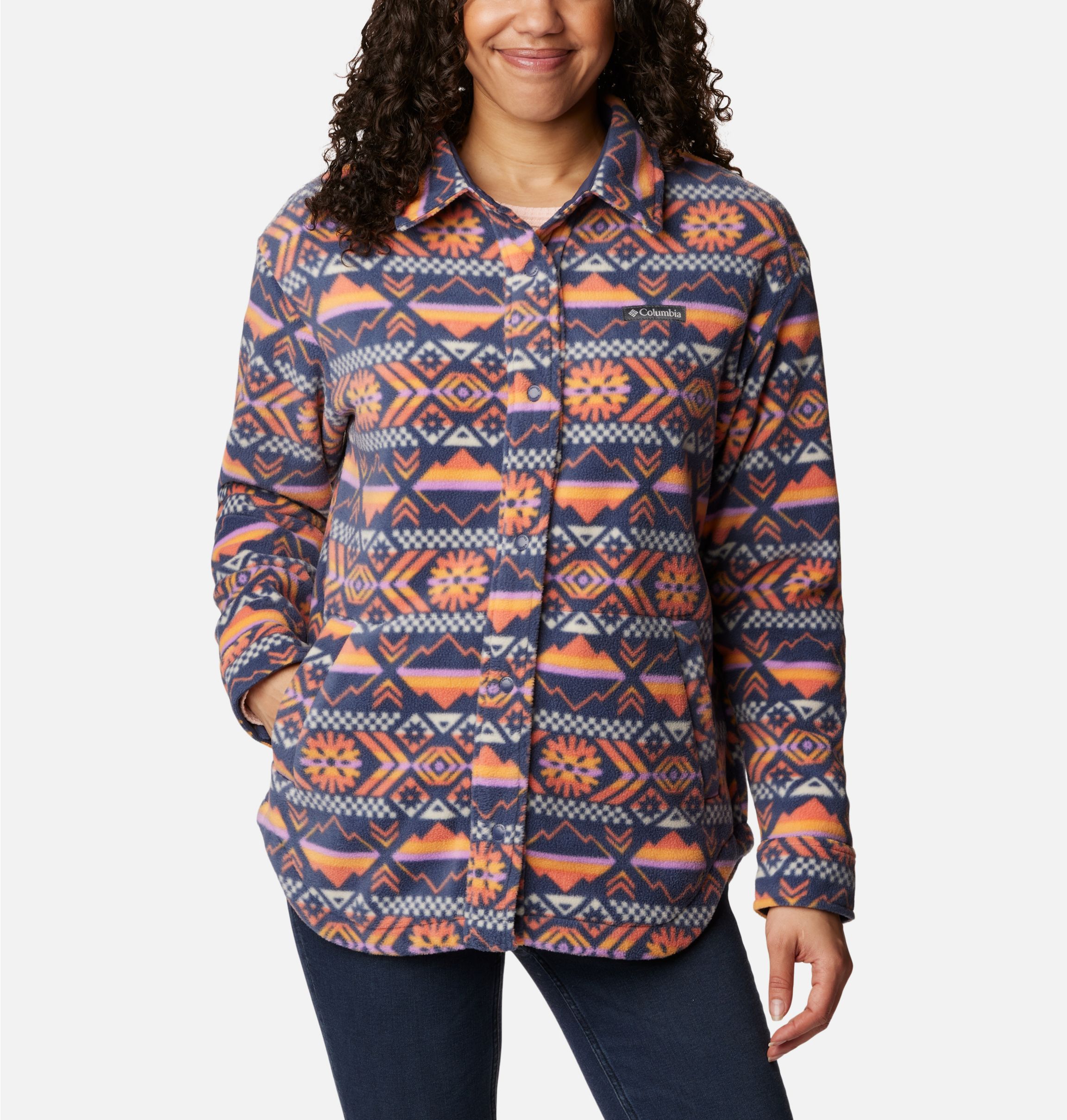 Magnolia Boutique Orange Plaid Combo Hooded Shirt, L