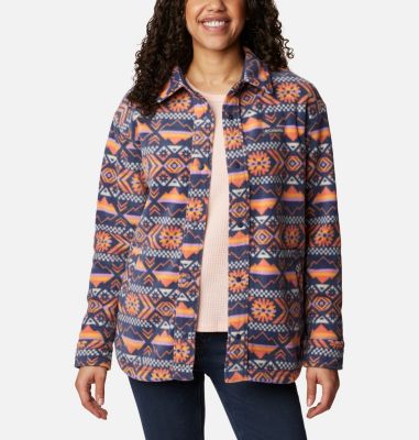 Fleece-lined heathered knit cardigan, Columbia