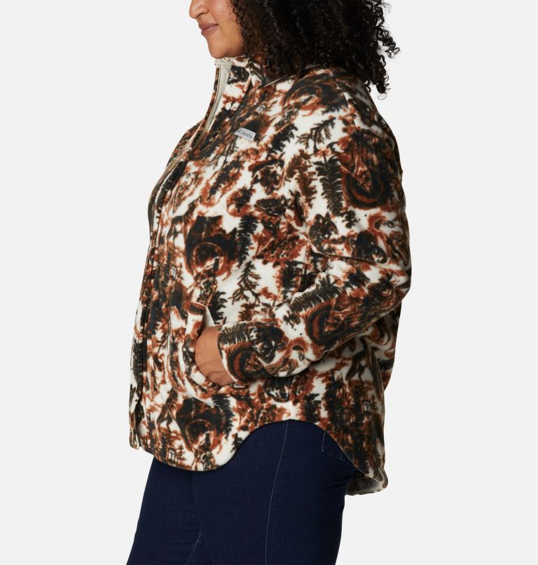 Women's Benton Springs Shirt Jacket - Plus Size, Color: Chalk Wolfscape, Chalk, image 3