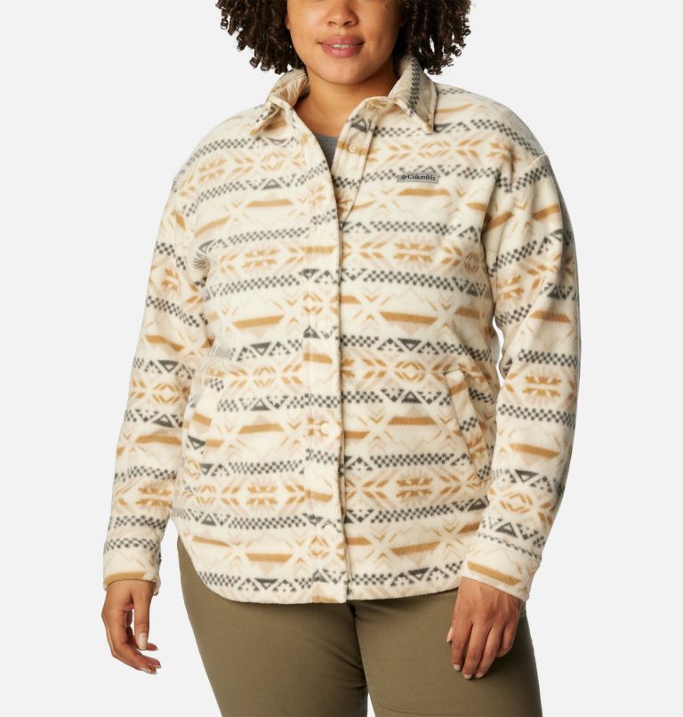 Plus size hot sale shirt jacket