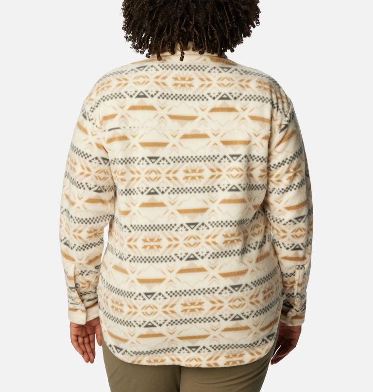 Thumbnail: Women's Benton Springs Shirt Jacket - Plus Size, Color: Chalk Checkered Peaks, image 2