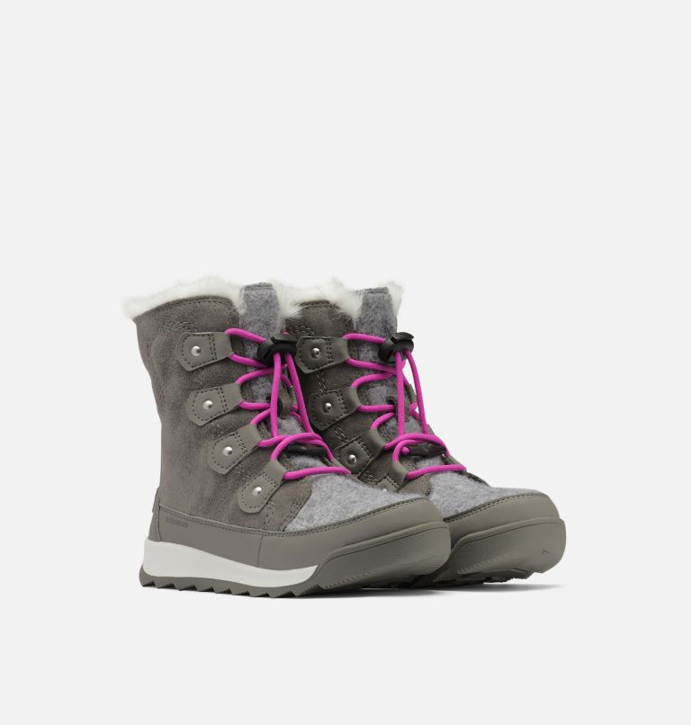 Thumbnail: Youth Whitney II Joan Lace Boot, Color: Quarry, Bright Lavender, image 2