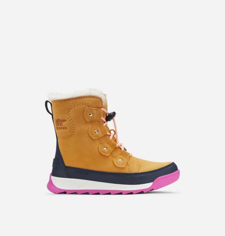 Kids' Whitney II Joan Lace Winter Boot, Color: Geo Yellow, Collegiate Navy, image 1