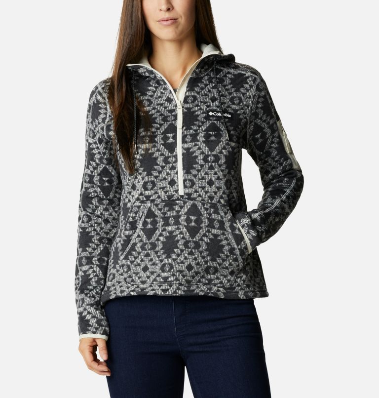 Chandail à capuchon Sweater Weather pour femme, Color: Chalk Blanket, image 1