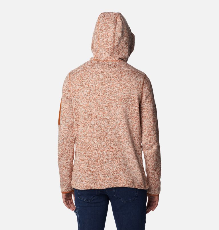 Thumbnail: Women's Sweater Weather Fleece Hooded Pullover, Color: Warm Copper Heather, image 2