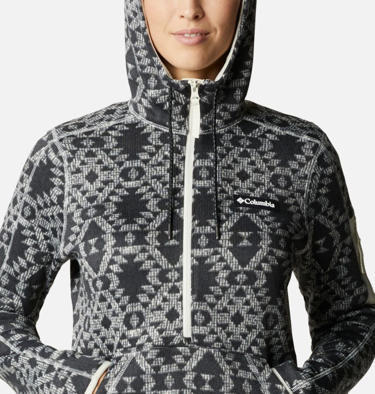 Women's Sweater Weather Hooded Pullover, Color: Chalk Blanket, image 4