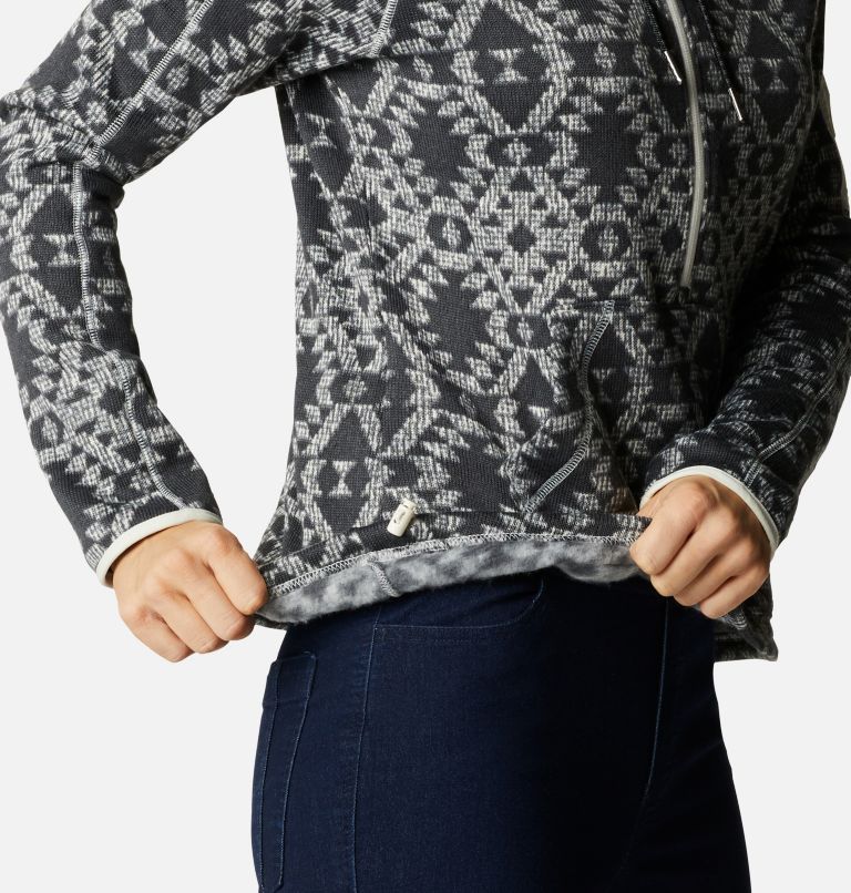 Women's Sweater Weather Hooded Pullover, Color: Chalk Blanket, image 5