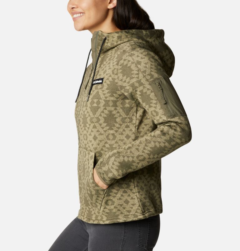 W Sweater Weather Hooded Pullover | 397 | S, Color: Stone Green Blanket, image 3