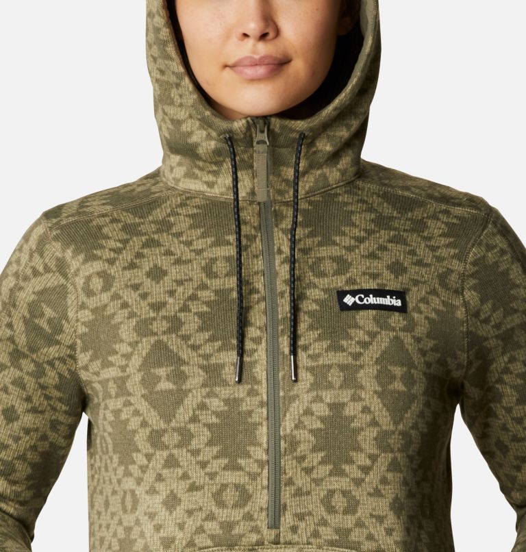 W Sweater Weather Hooded Pullover | 397 | S, Color: Stone Green Blanket, image 4