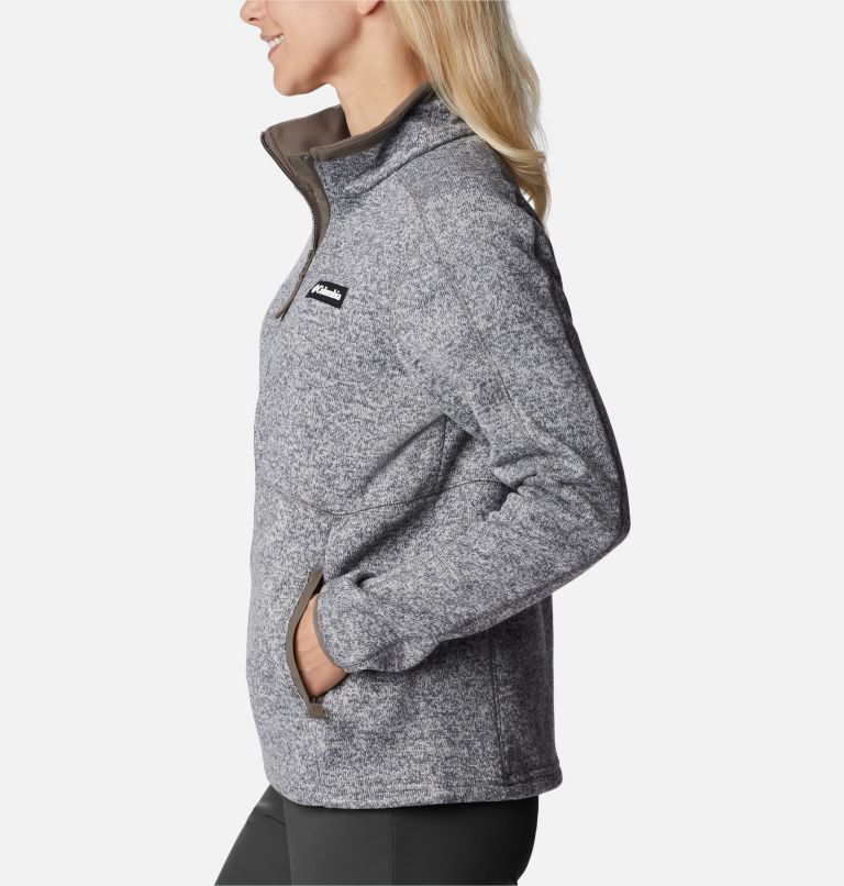 Women's Sweater Weather Fleece Full Zip Jacket, Color: Grey Heather, image 3