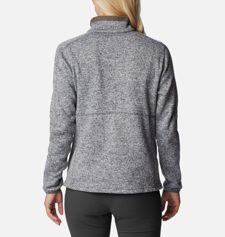 Women's Sweater Weather Fleece Full Zip Jacket, Color: Grey Heather, image 2