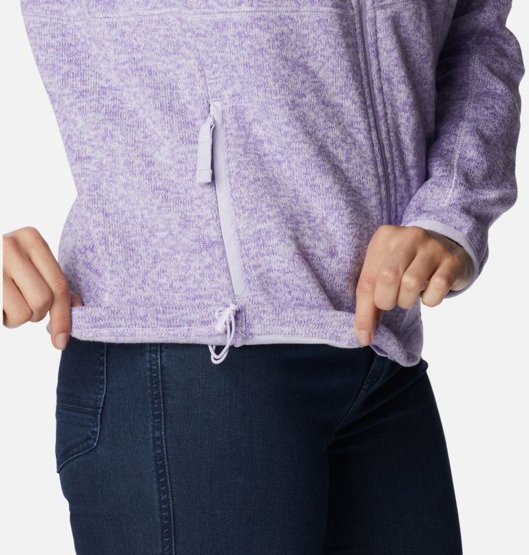 Thumbnail: Manteau à fermeture éclair Sweater Weather pour femme, Color: Purple Tint, Heather, image 6