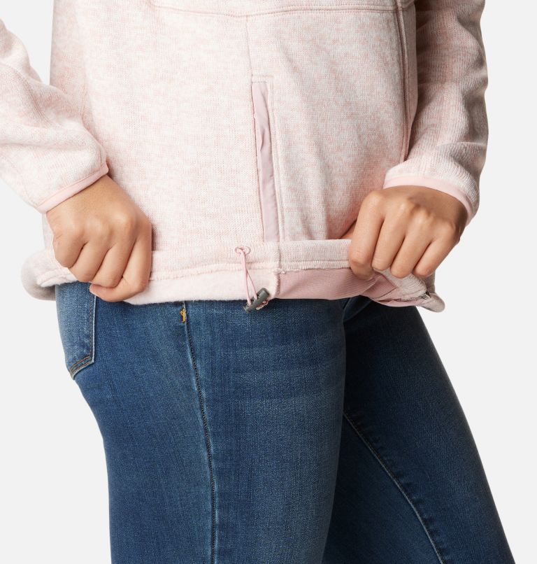 W Sweater Weather Full Zip | 626 | XS, Color: Dusty Pink Heather, image 6