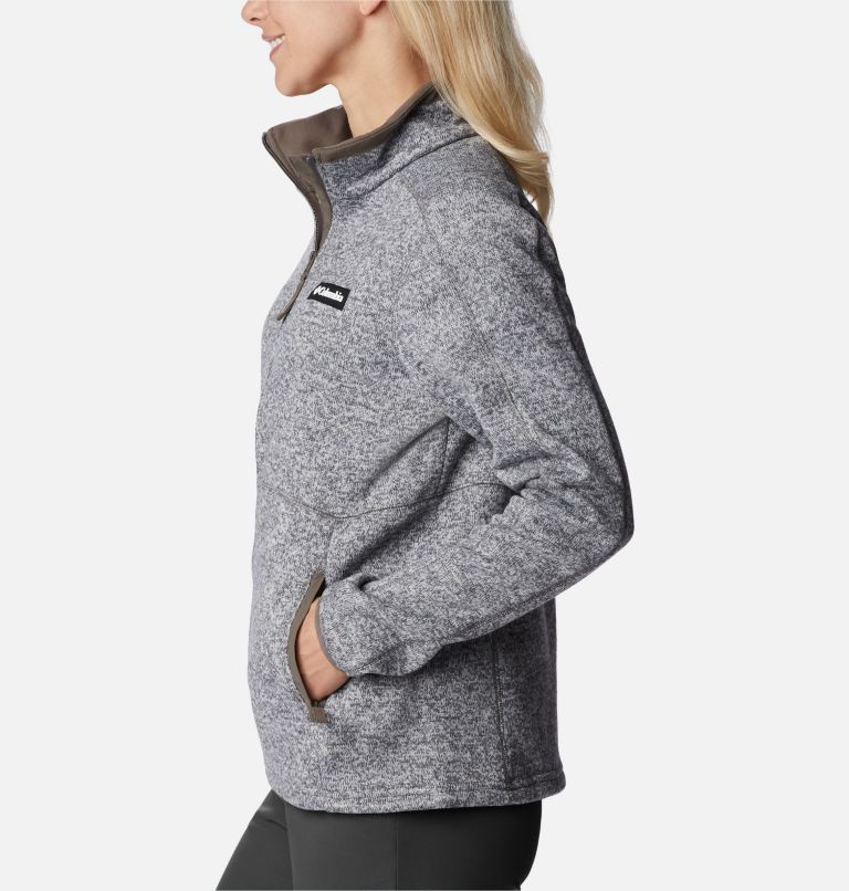 Thumbnail: Women's Sweater Weather Fleece Jacket, Color: Grey Heather, image 3