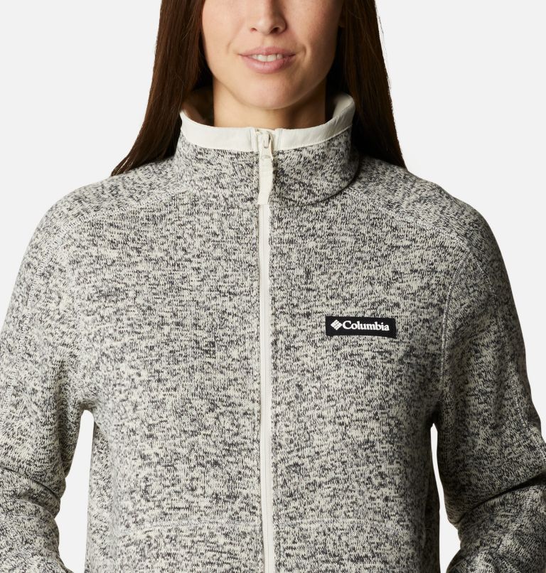 Thumbnail: Women's Sweater Weather Fleece Jacket, Color: Chalk Heather, image 4