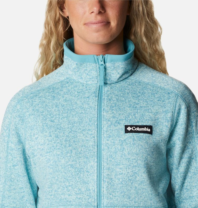 W Sweater Weather Full Zip | 363 | XS, Color: Sea Wave Heather, image 4