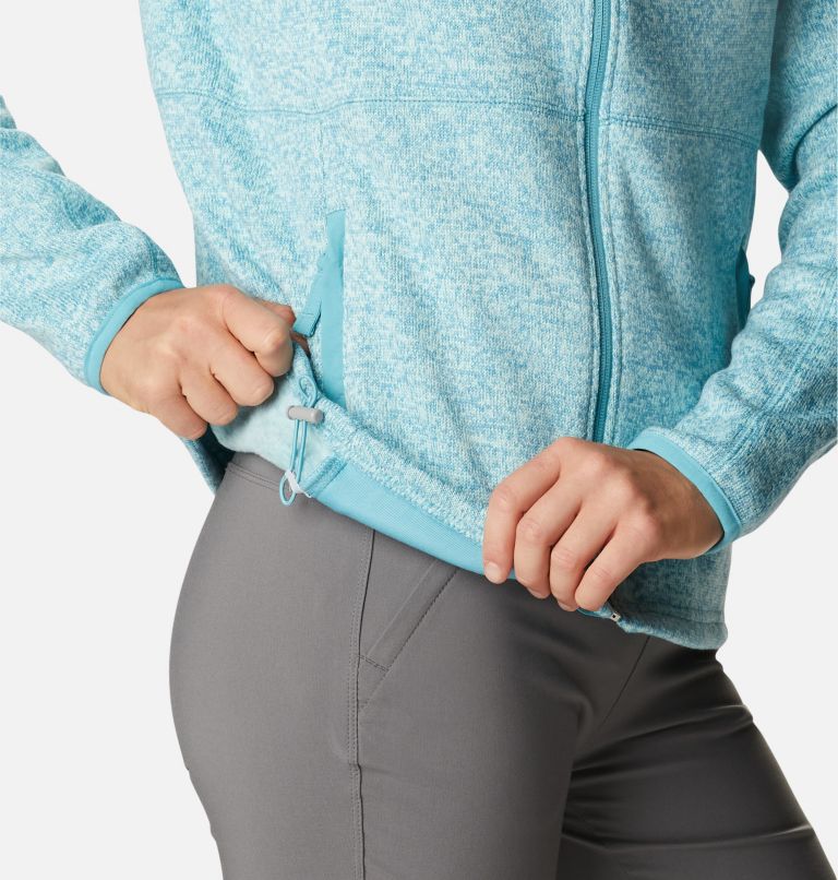 W Sweater Weather Full Zip | 363 | XS, Color: Sea Wave Heather, image 6