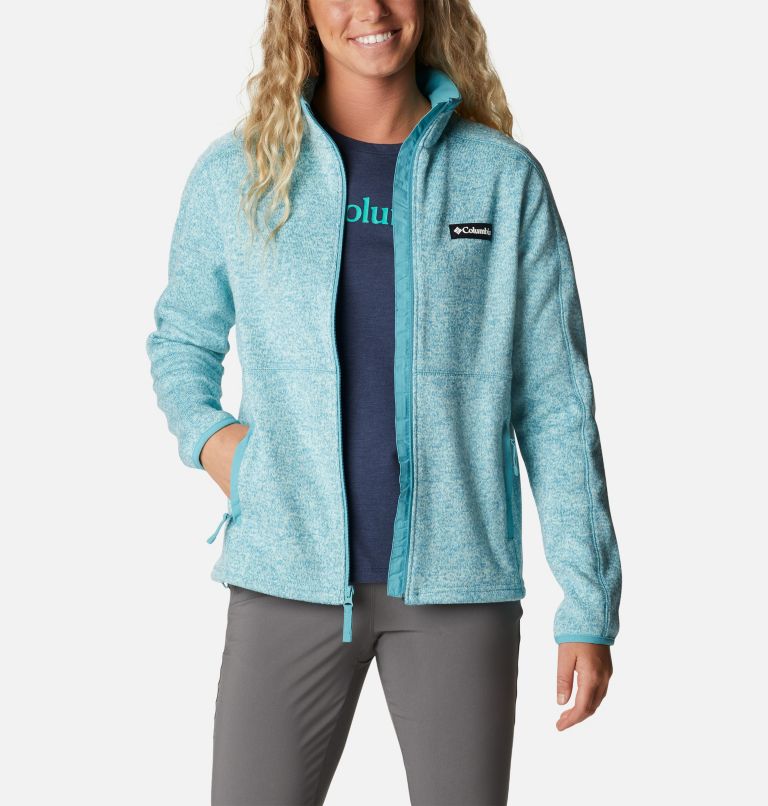 Thumbnail: Polaire Sweater Weather Femme, Color: Sea Wave Heather, image 1