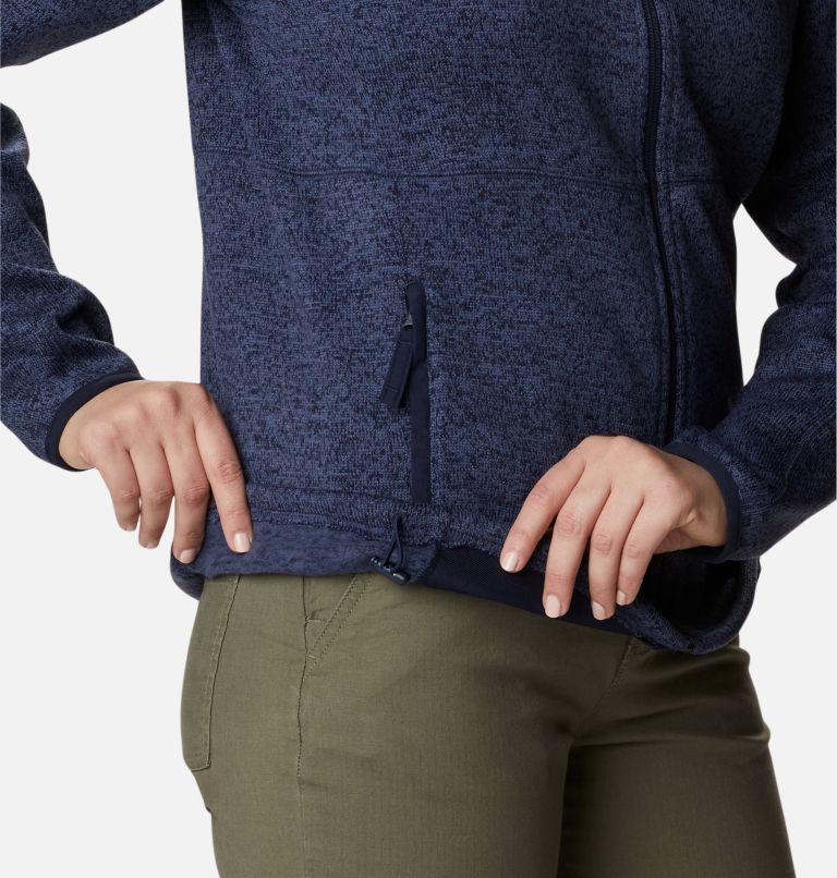 Thumbnail: Women's Sweater Weather Fleece Jacket, Color: Dark Nocturnal Heather, image 6