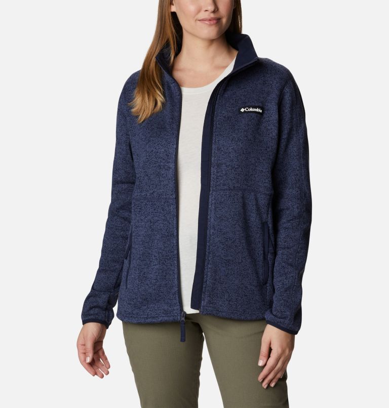 Thumbnail: Women's Sweater Weather Fleece Jacket, Color: Dark Nocturnal Heather, image 7