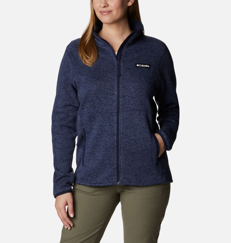 Women's Sweater Weather Fleece Jacket, Color: Dark Nocturnal Heather, image 1