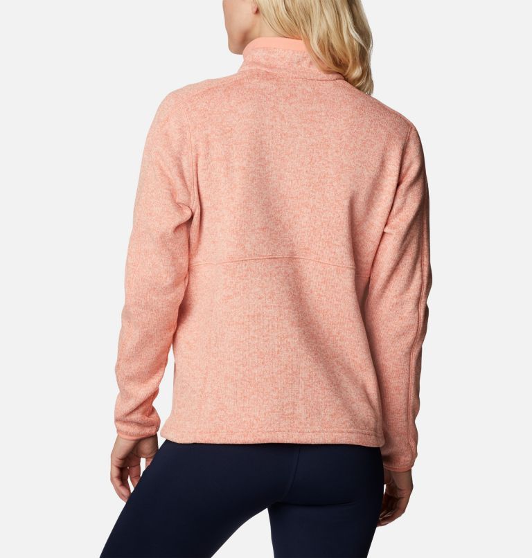 W Sweater Weather Full Zip | 828 | S, Color: Summer Peach, Heather, image 2