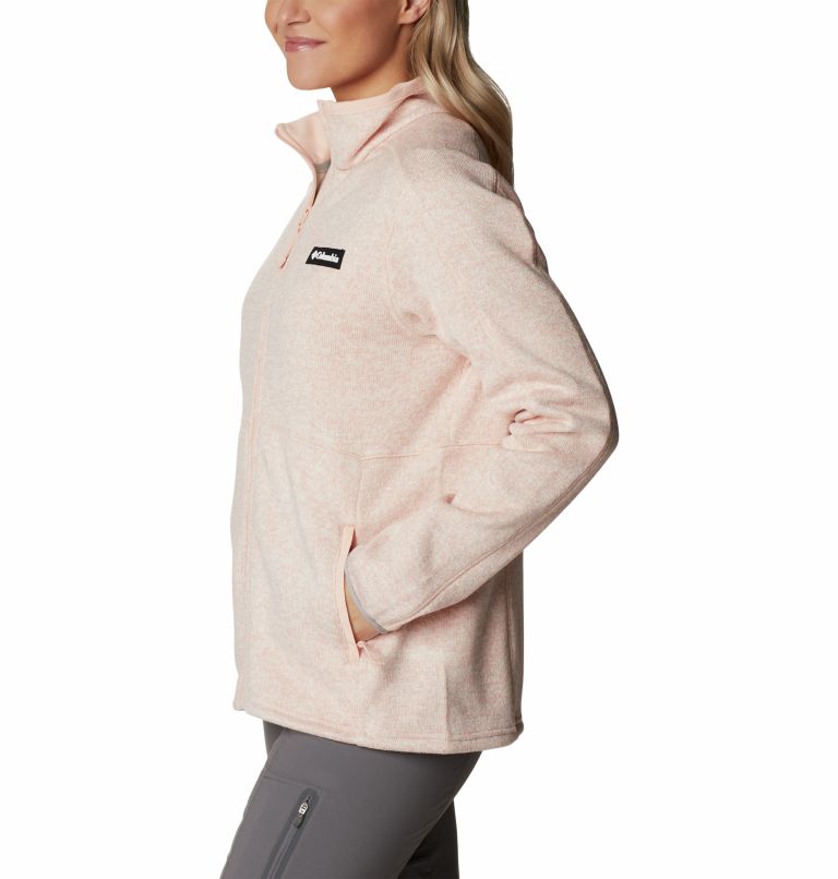 Thumbnail: Polaire Sweater Weather Femme, Color: Peach Blossom Heather, image 3