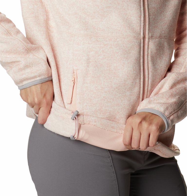 Thumbnail: Polaire Sweater Weather Femme, Color: Peach Blossom Heather, image 6