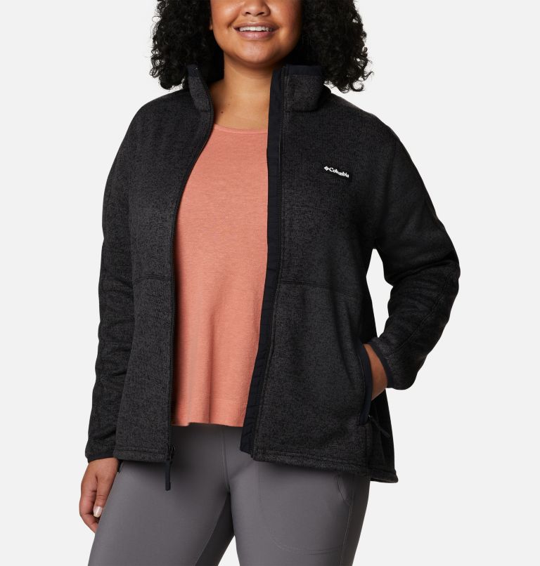 Plus size cheap zipper sweater