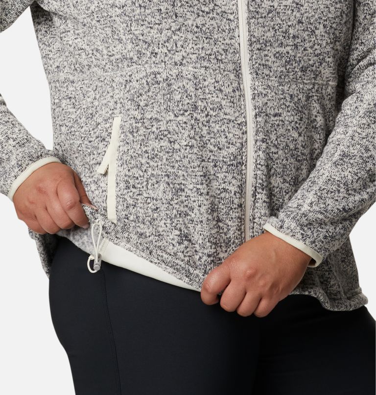 Manteau à fermeture éclair Sweater Weather pour femme - Grandes tailles, Color: Chalk Heather, image 6