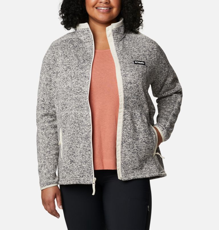Manteau à fermeture éclair Sweater Weather pour femme - Grandes tailles, Color: Chalk Heather, image 7