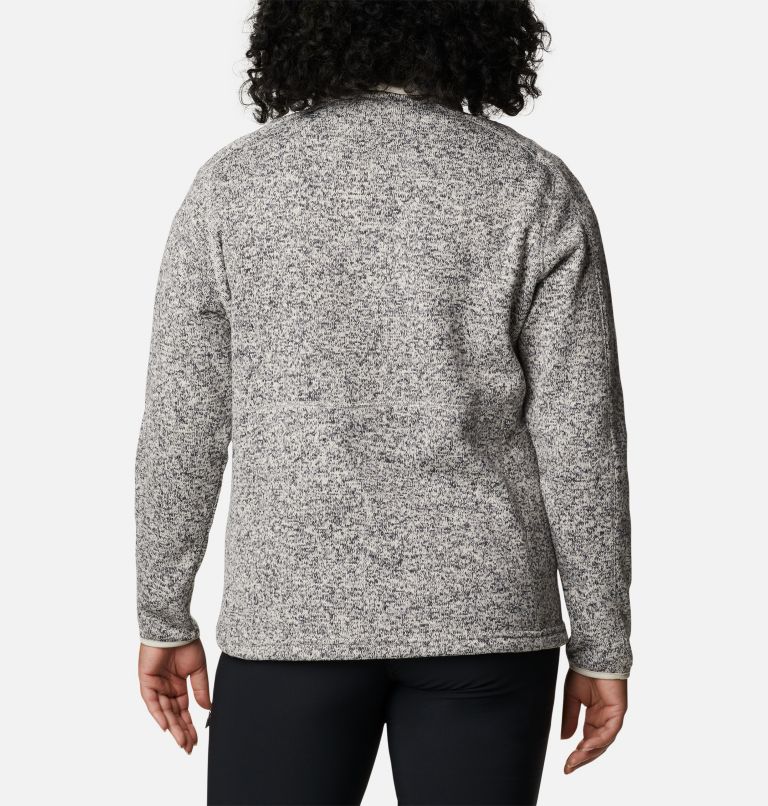 Manteau à fermeture éclair Sweater Weather pour femme - Grandes tailles, Color: Chalk Heather, image 2