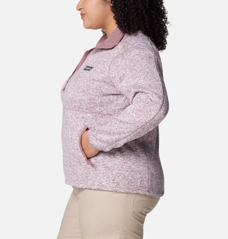 Women's Sweater Weather Full Zip - Plus Size, Color: Fig Heather, Fig, image 3