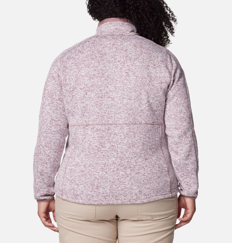 Women's Sweater Weather Full Zip - Plus Size, Color: Fig Heather, Fig, image 2