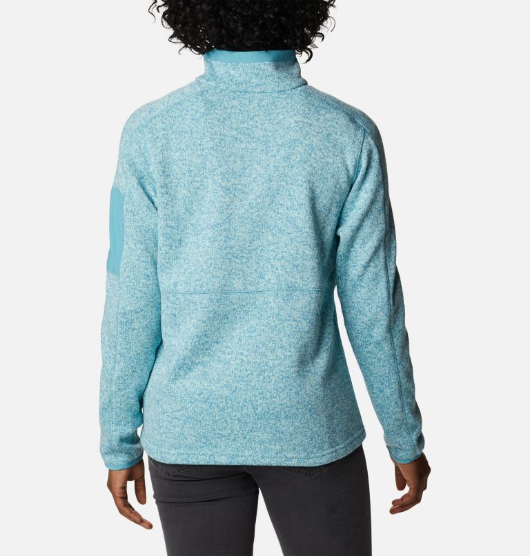 Chandail à demi-fermeture éclair Sweater Weather pour femme, Color: Sea Wave Heather, image 2
