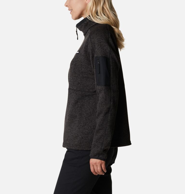 Polaire Demi-zip Sweater Weather Femme, Color: Black Heather, image 3