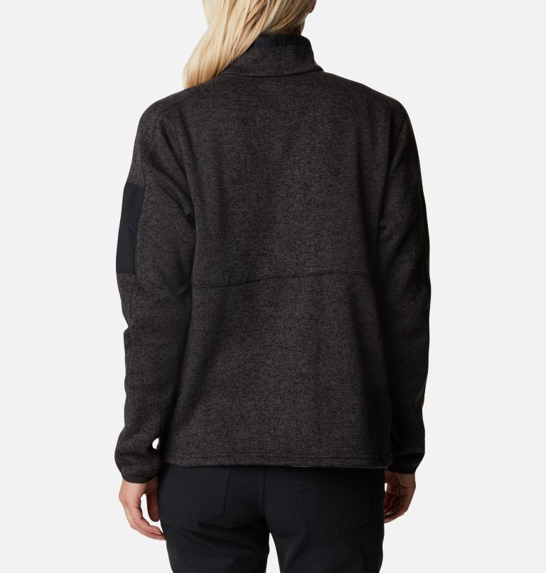 Thumbnail: Polaire Demi-zip Sweater Weather Femme, Color: Black Heather, image 2