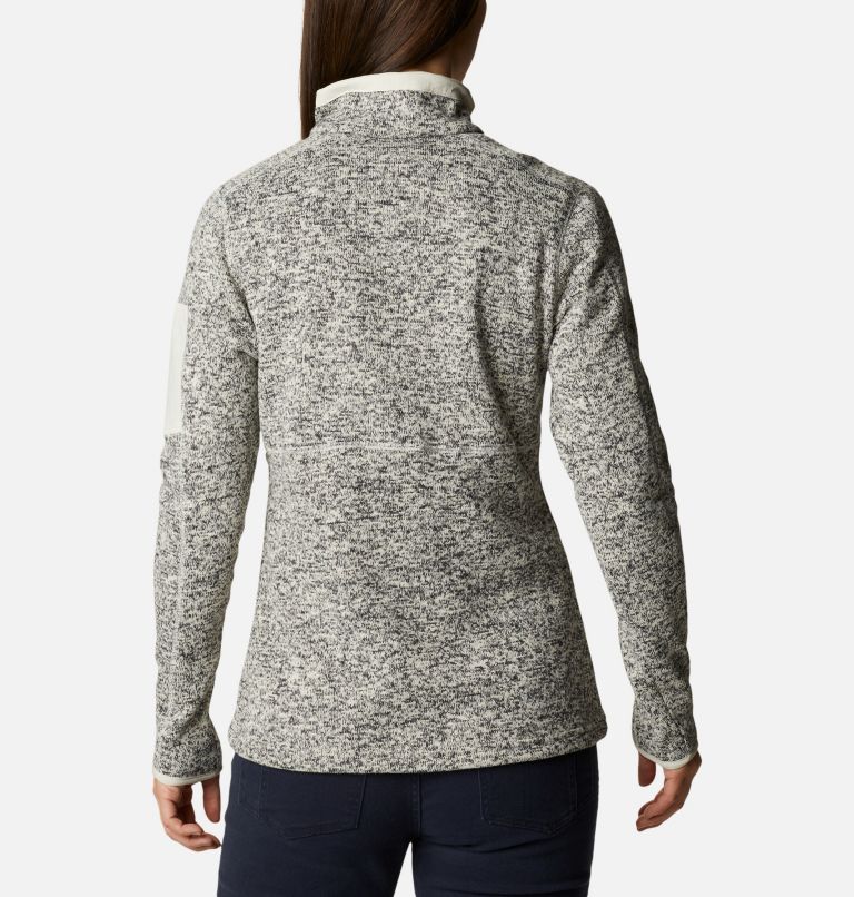 Thumbnail: Polaire Demi-zip Sweater Weather Femme, Color: Chalk Heather, image 2