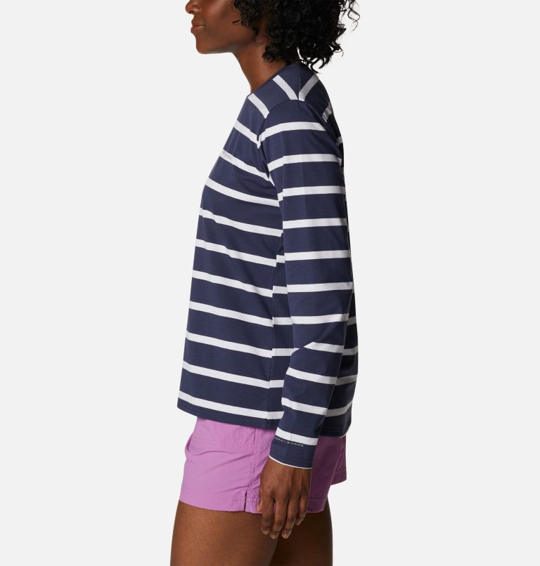 T-shirt à manches longues avec motif Sun Trek pour femme, Color: Nocturnal Sunrise Stripe, image 3