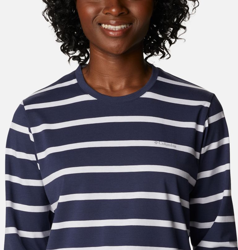 T-shirt à manches longues avec motif Sun Trek pour femme, Color: Nocturnal Sunrise Stripe, image 4
