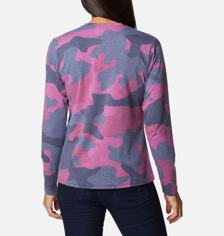 Women's Sun Trek Pattern Long Sleeve T-Shirt, Color: Dark Nocturnal Mod Camo