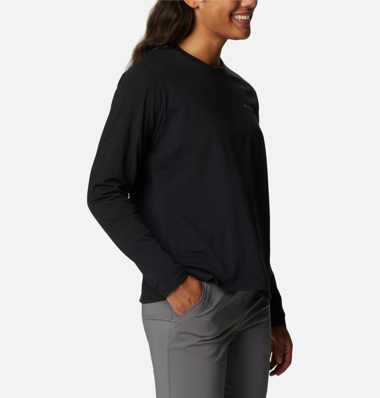Thumbnail: T-shirt à manches longues Sun Trek pour femme, Color: Black, image 5