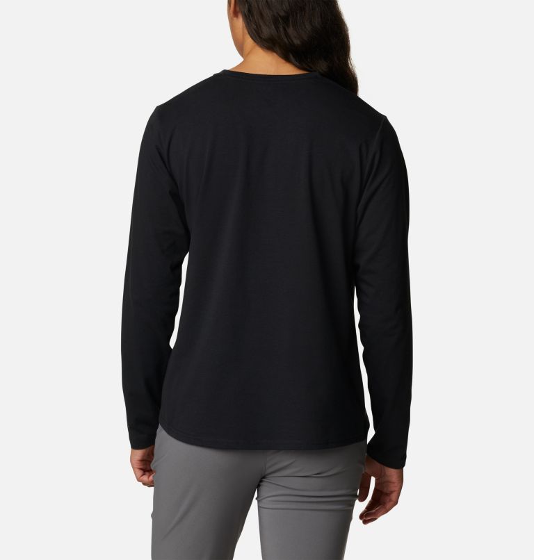 T-shirt à manches longues Sun Trek pour femme, Color: Black