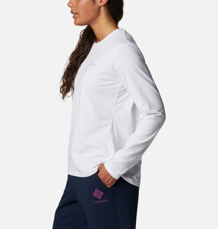 Women's Sun Trek Long Sleeve T-Shirt, Color: White, image 3